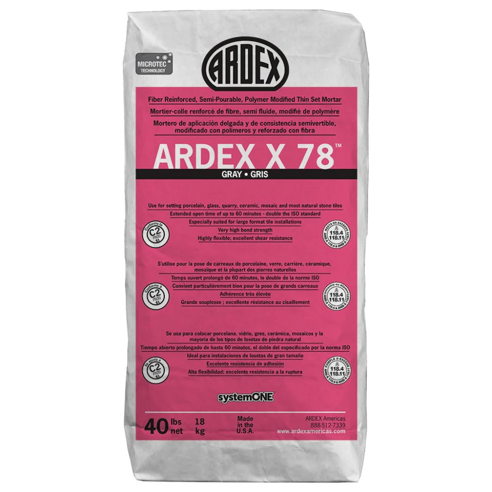 ARDEX X 78™ MICROTEC® Semi-Pourable Tile and Stone Mortar - 64 Piecel Pallett