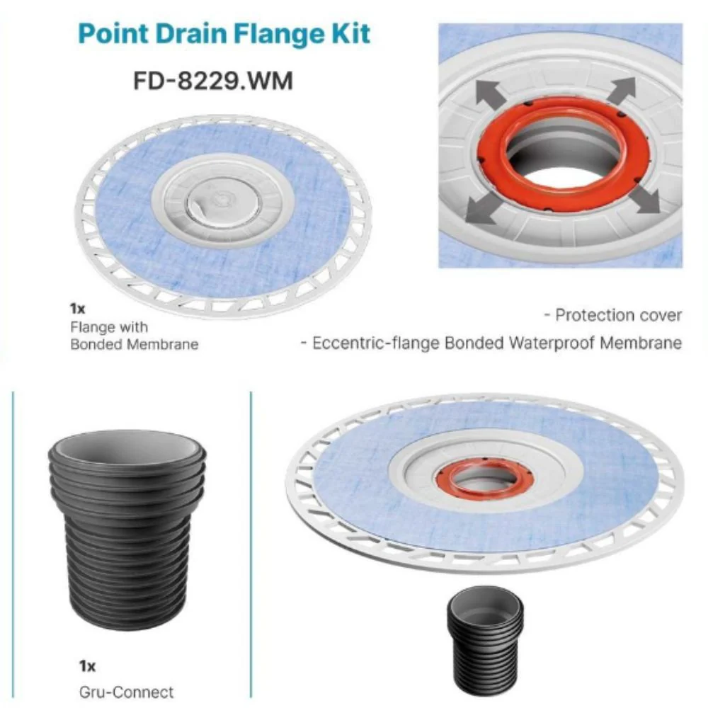 Gruen Point Drain Membrane Kit - Image 2