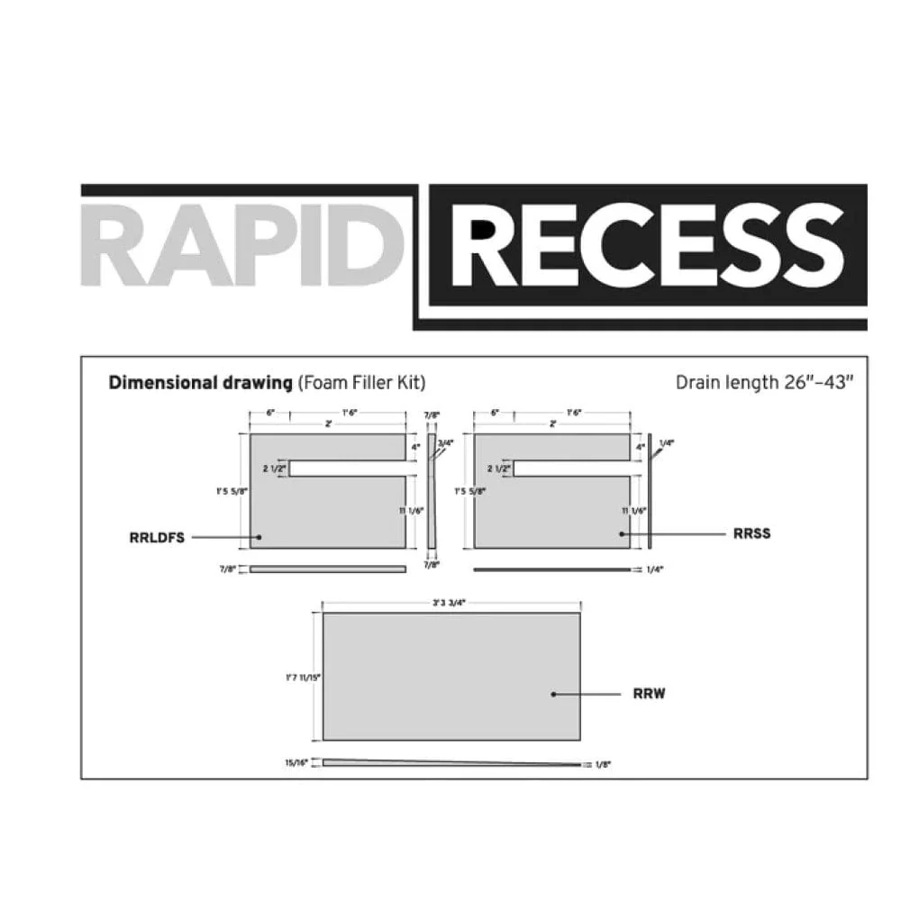 Rapid Recess Small Foam Filler Kit - Image 4