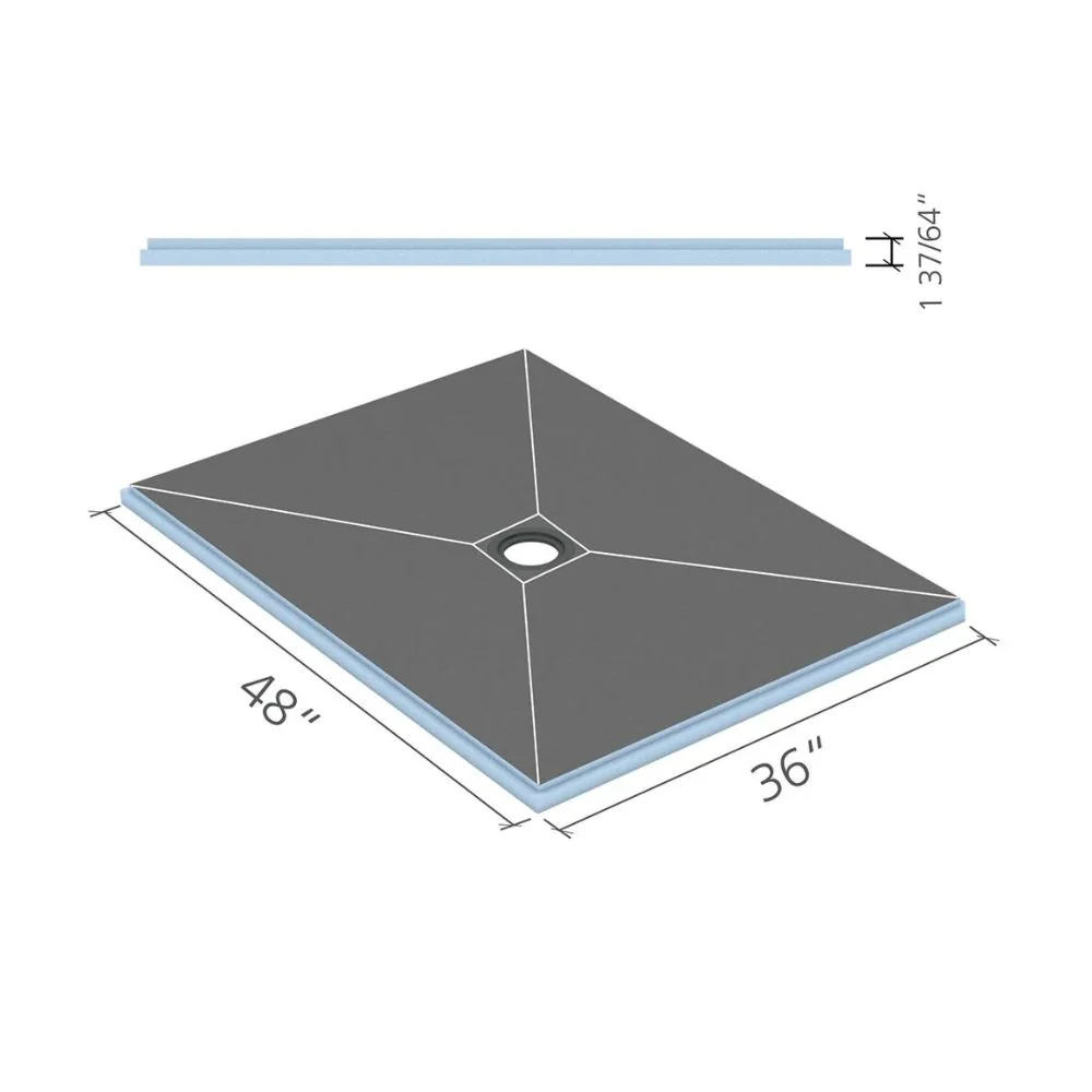 wedi Fundo Center Drain Shower Base - Image 12