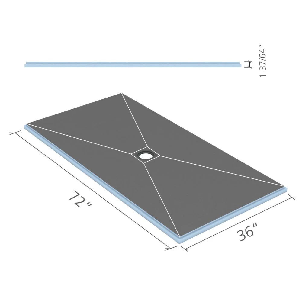 wedi Fundo Center Drain Shower Base - Image 3