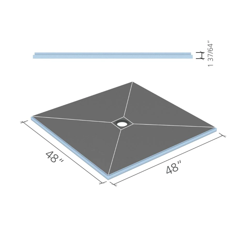 wedi Fundo Center Drain Shower Base - Image 4