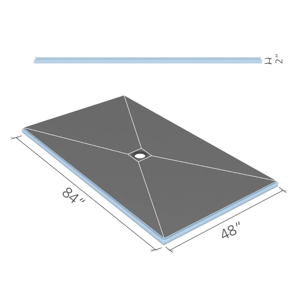 wedi Fundo Center Drain Shower Base - Image 7