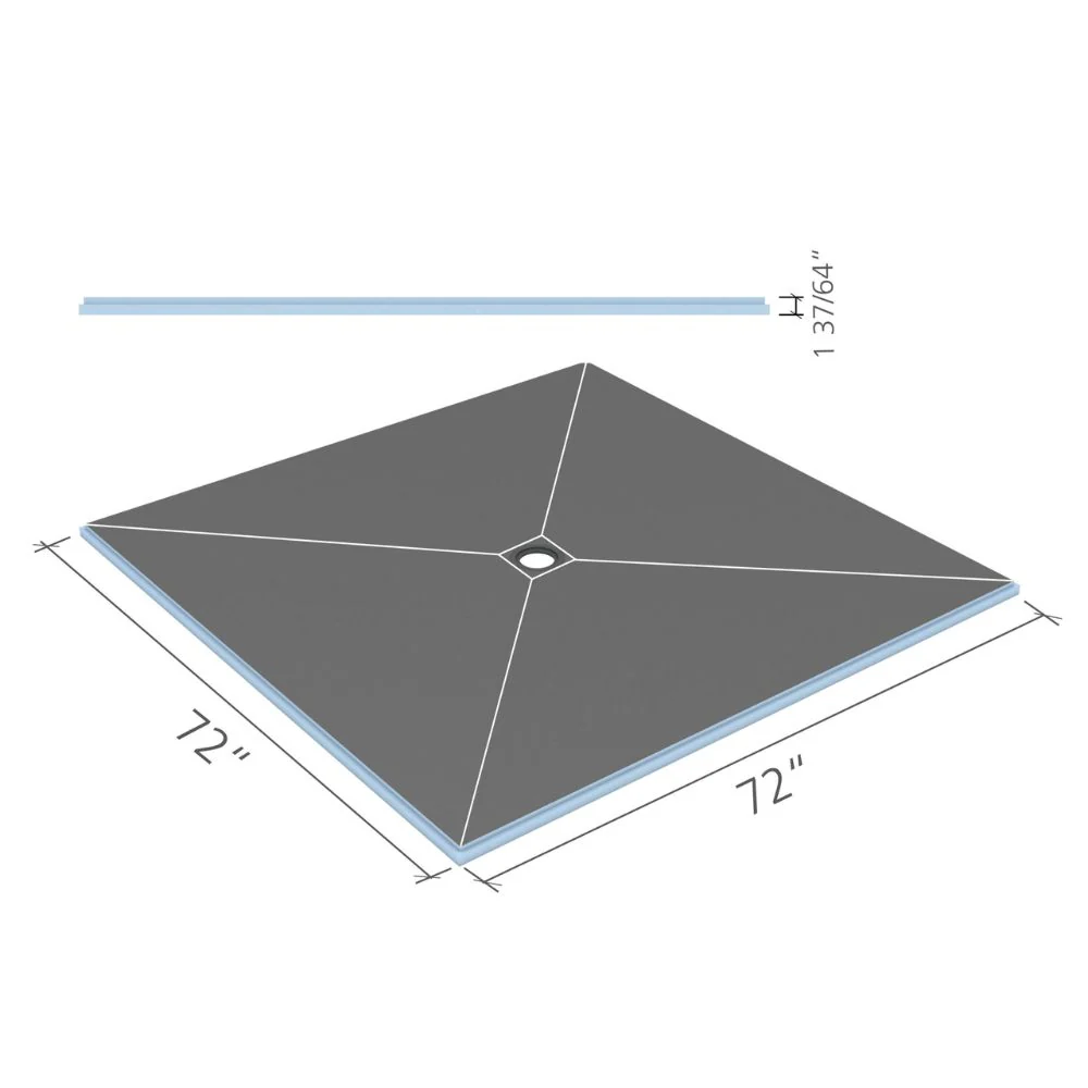 wedi Fundo Center Drain Shower Base - Image 8